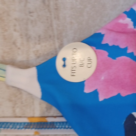 NWOT Niptuck Swim Multi-Colored Peonies Bikini Top - Picture 3 of 10